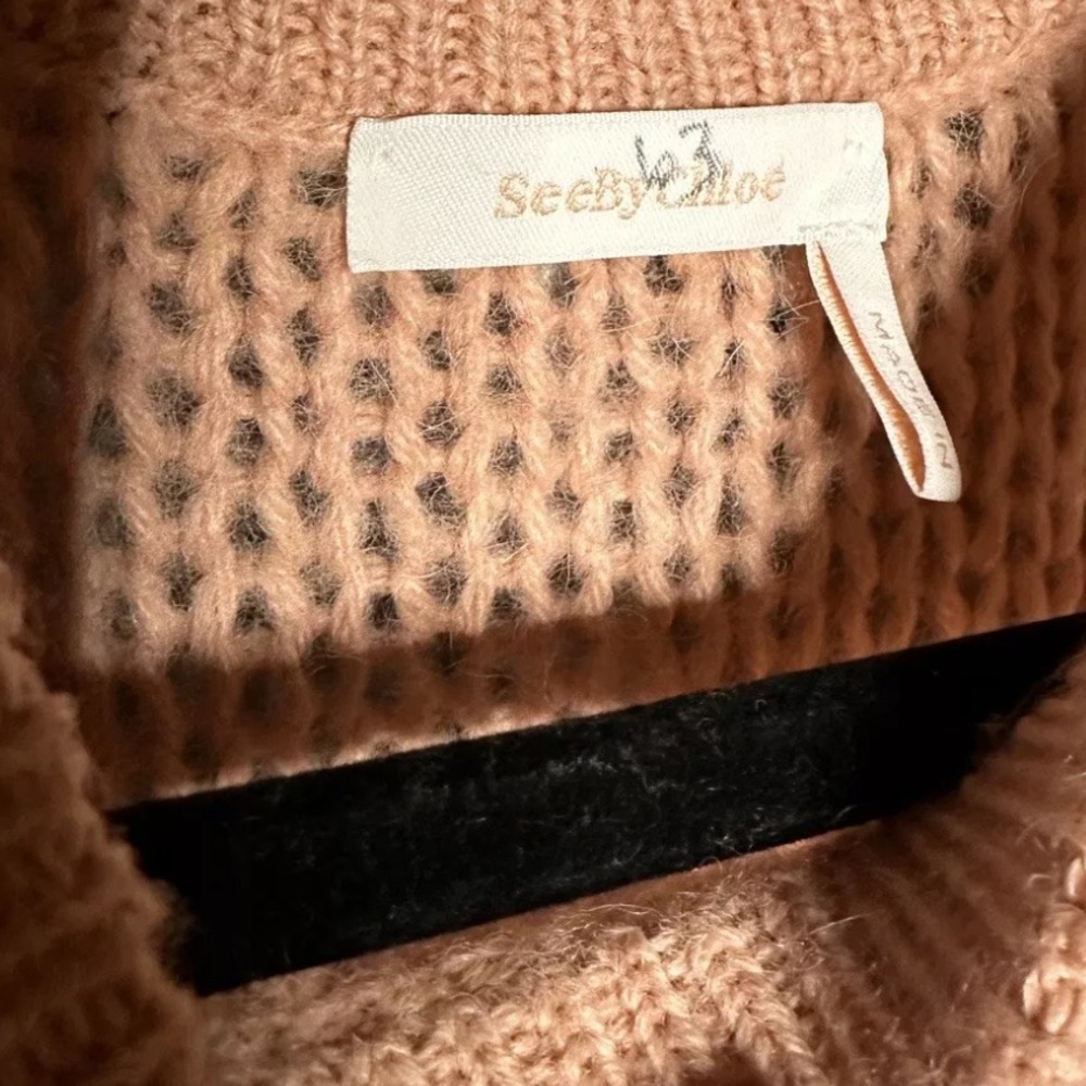 Chloe 50% Alpaca,45% Acrylic,15% Wool Sweater, Sz M, New,actual Color: pct # 1-3 - Picture 8 of 9